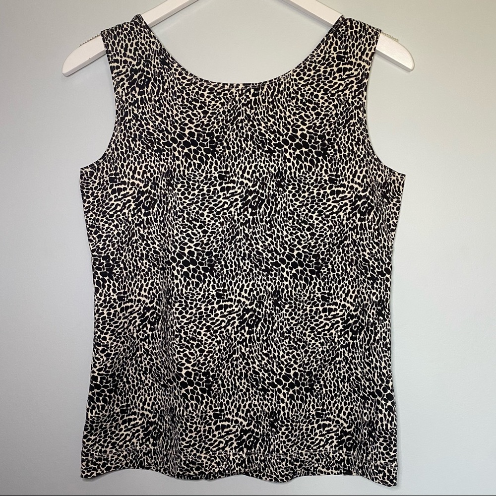 5/$25 | CHICO’S 0 Animal Print Scoop Neck Tank Top - Picture 8 of 8
